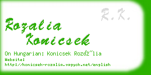 rozalia konicsek business card